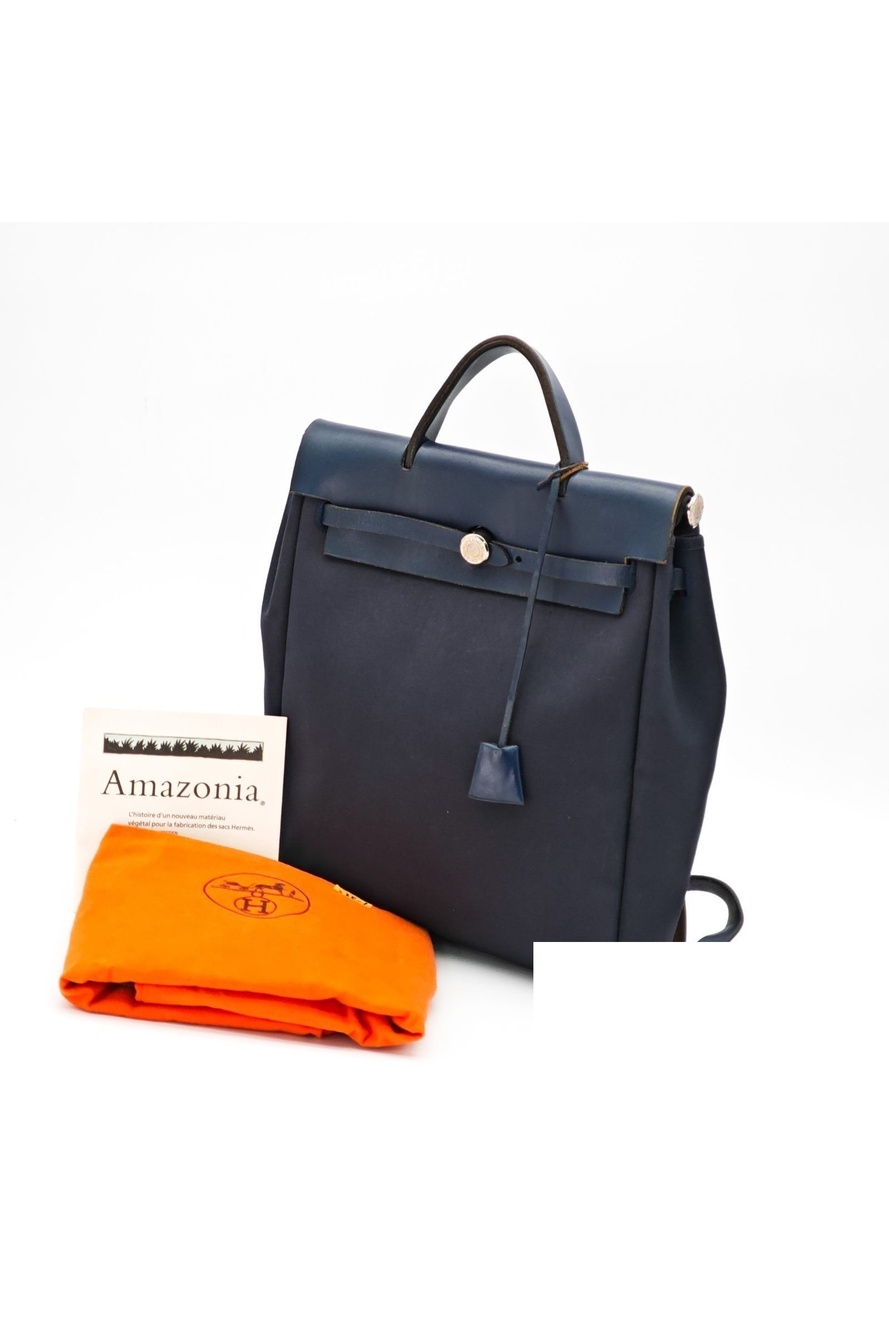 Hermes Herbag Backpack a Dos PM Navy